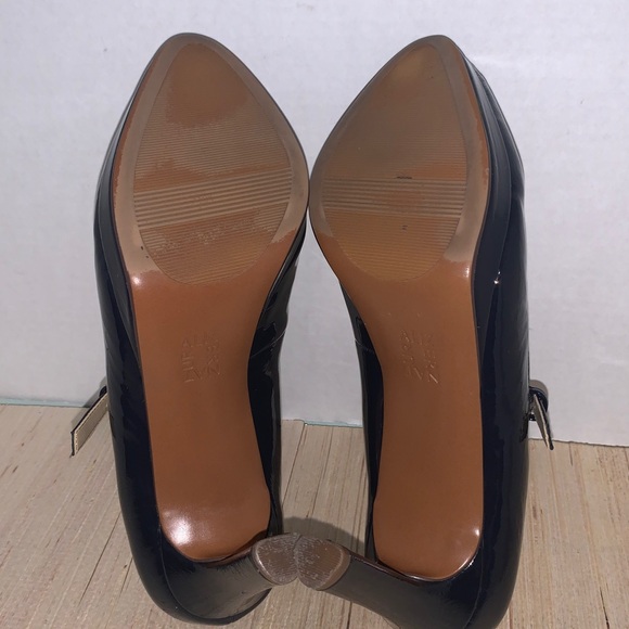 Naturalizer Women's 8.5 Leather Talissa Mary Janes Navy Blue Pump Career Office - Picture 9 of 14